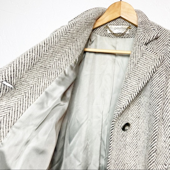 Pavilion petite grey and cream tweed wool coat - Picture 5 of 9
